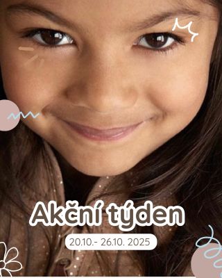 Akční týden je tady! ✨ Od 13.10. do 19.10.2025 jsme si pro vás připravili speciální ceny na vybrané kousky 🛍️. Najdete u...
