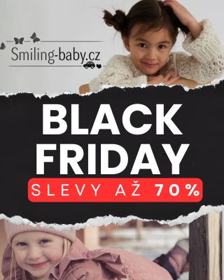 🎉 Black Friday na Smiling Baby odstartoval dnes 🎉 A letos to bude opravdu velké. Čekají vás slevy od dvaceti do sedmdesáti...